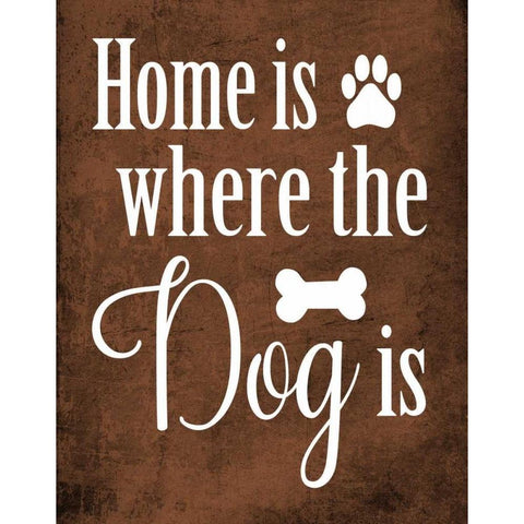 Dog Home White Modern Wood Framed Art Print by Robinson, Tamara