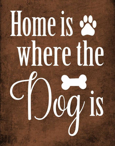 Dog Home Black Ornate Wood Framed Art Print with Double Matting by Robinson, Tamara