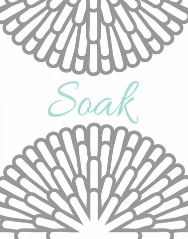 Soak Aqua Grey Burst Black Ornate Wood Framed Art Print with Double Matting by Robinson, Tamara