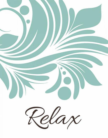 Bath Relax Swirl Black Ornate Wood Framed Art Print with Double Matting by Robinson, Tamara