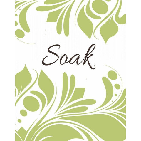 Bath Soak Swirl Gold Ornate Wood Framed Art Print with Double Matting by Robinson, Tamara