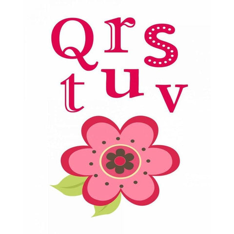 Ladybug QRSTUV White Modern Wood Framed Art Print by Robinson, Tamara