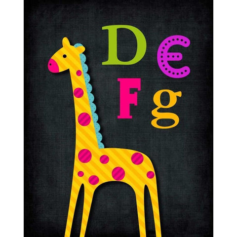 DEFG Animal White Modern Wood Framed Art Print by Robinson, Tamara