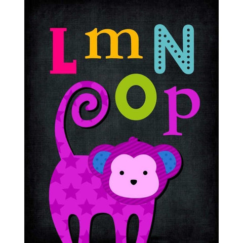 LMNOP Animal Black Modern Wood Framed Art Print with Double Matting by Robinson, Tamara