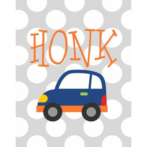 Car Honk Gold Ornate Wood Framed Art Print with Double Matting by Robinson, Tamara