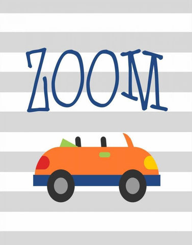 Car Zoom White Modern Wood Framed Art Print with Double Matting by Robinson, Tamara