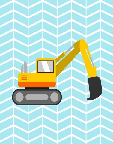 Construction IV White Modern Wood Framed Art Print with Double Matting by Robinson, Tamara