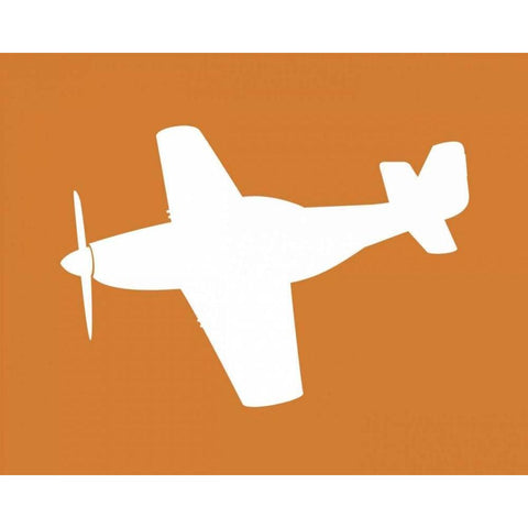 Airplane I Black Modern Wood Framed Art Print with Double Matting by Robinson, Tamara