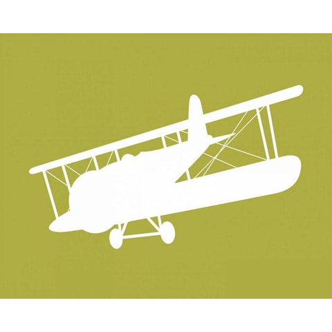 Airplane II Black Modern Wood Framed Art Print with Double Matting by Robinson, Tamara