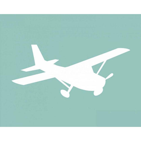 Airplane IV White Modern Wood Framed Art Print by Robinson, Tamara