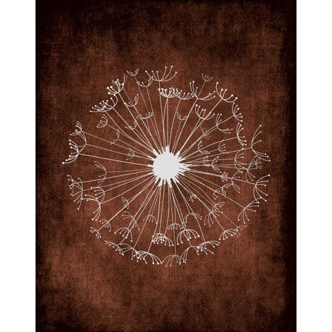 Dandelion on Brown II Black Modern Wood Framed Art Print by Robinson, Tamara