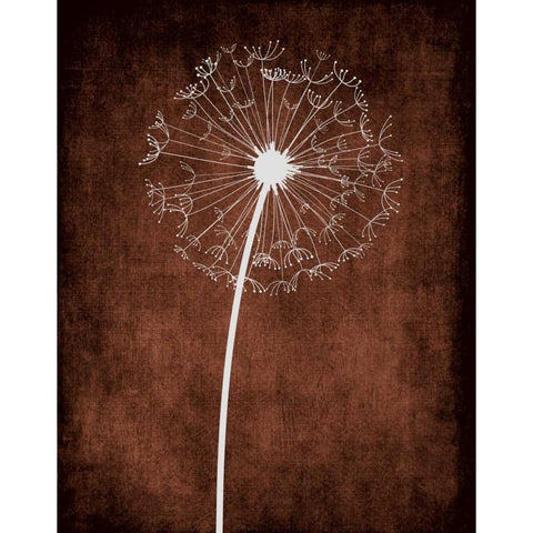 Dandelion on Brown III Black Modern Wood Framed Art Print with Double Matting by Robinson, Tamara