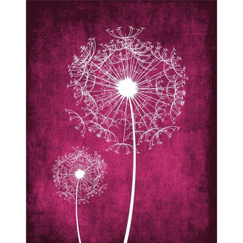 Grunge Dandelion White Modern Wood Framed Art Print by Robinson, Tamara