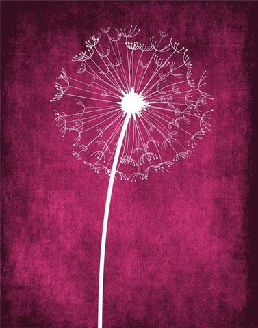 Grunge Dandelion III Black Ornate Wood Framed Art Print with Double Matting by Robinson, Tamara