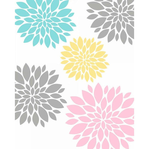 Flowers Black Modern Wood Framed Art Print with Double Matting by Robinson, Tamara