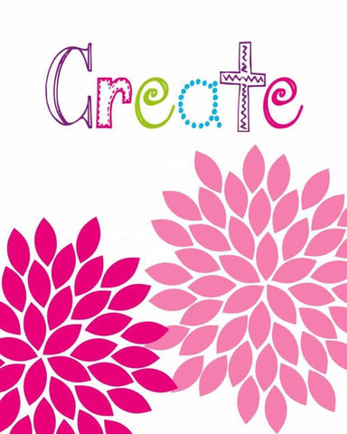 Create Flower Black Ornate Wood Framed Art Print with Double Matting by Robinson, Tamara