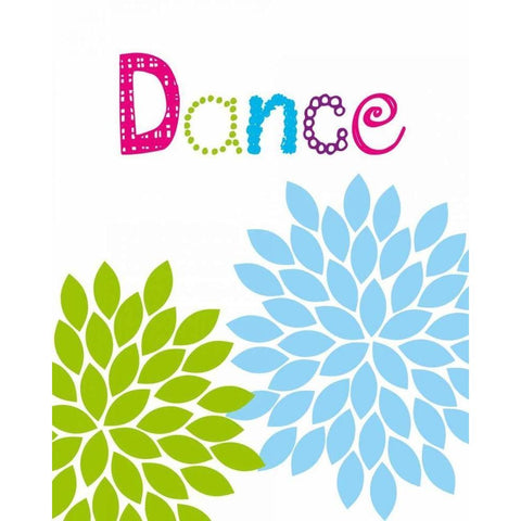 Dance Flower Black Modern Wood Framed Art Print with Double Matting by Robinson, Tamara