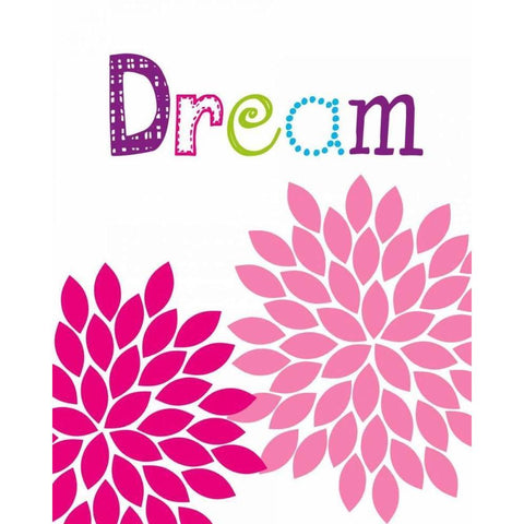 Dream Flower Black Modern Wood Framed Art Print by Robinson, Tamara