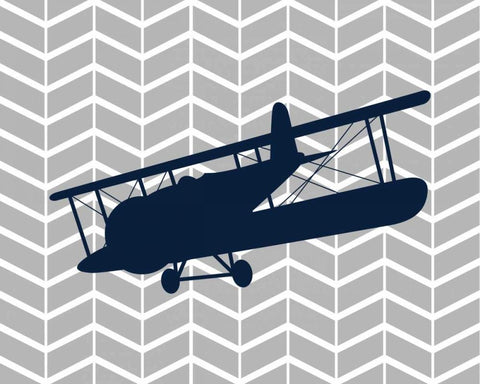 Plane I White Modern Wood Framed Art Print with Double Matting by Robinson, Tamara