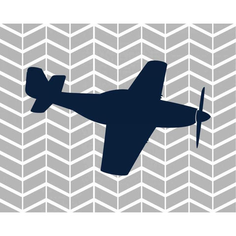 Plane II White Modern Wood Framed Art Print by Robinson, Tamara