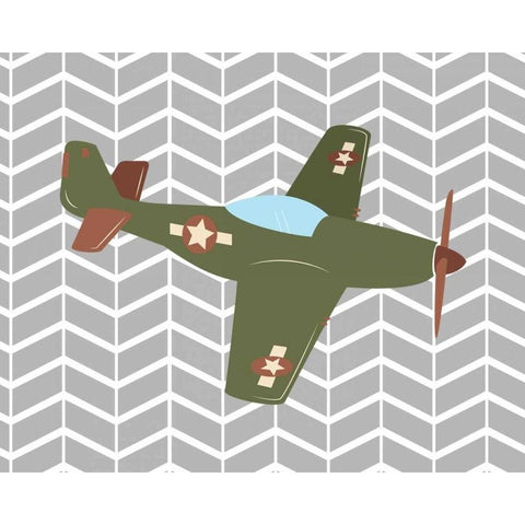 Plane III White Modern Wood Framed Art Print by Robinson, Tamara