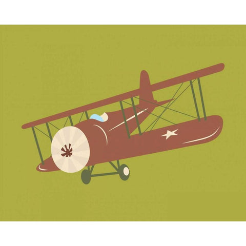 Plane VI Black Modern Wood Framed Art Print with Double Matting by Robinson, Tamara