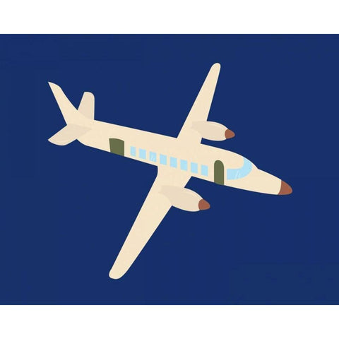 Plane VII Black Modern Wood Framed Art Print with Double Matting by Robinson, Tamara