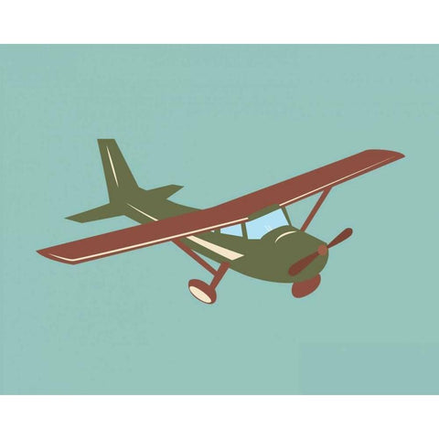 Plane VIII White Modern Wood Framed Art Print by Robinson, Tamara