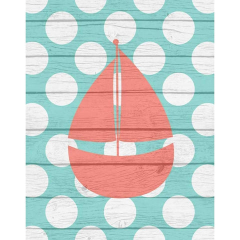 Nautical Sailboat Black Modern Wood Framed Art Print with Double Matting by Robinson, Tamara