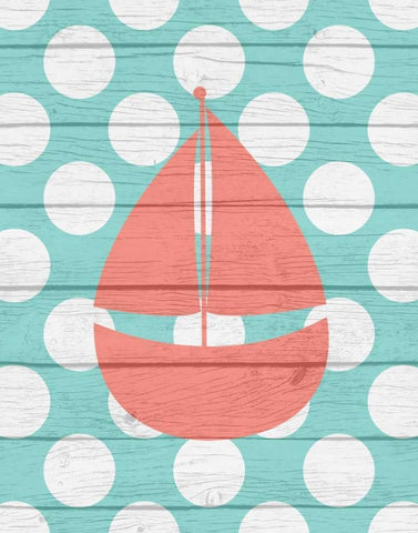 Nautical Sailboat White Modern Wood Framed Art Print with Double Matting by Robinson, Tamara