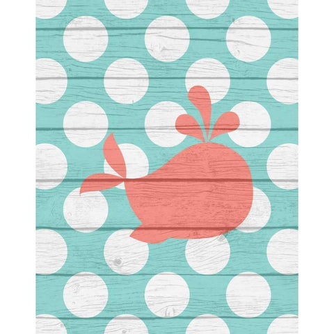 Nautical Whale White Modern Wood Framed Art Print by Robinson, Tamara