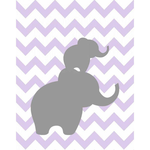 Elephant Chevron II Black Modern Wood Framed Art Print by Robinson, Tamara