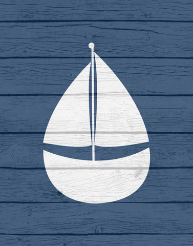 Nautical Sailboat White Modern Wood Framed Art Print with Double Matting by Robinson, Tamara