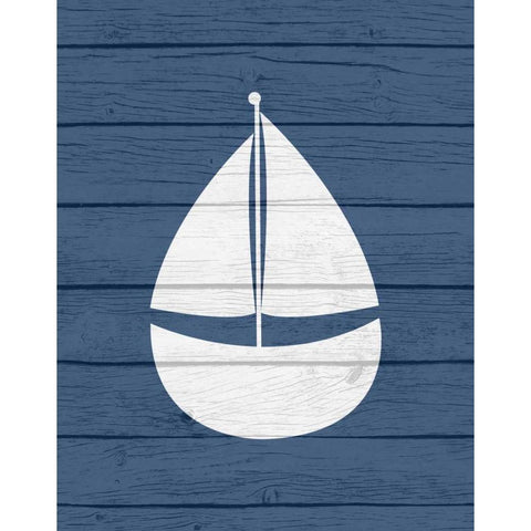 Nautical Sailboat White Modern Wood Framed Art Print by Robinson, Tamara