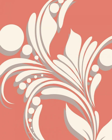 Swirl White Modern Wood Framed Art Print with Double Matting by Robinson, Tamara