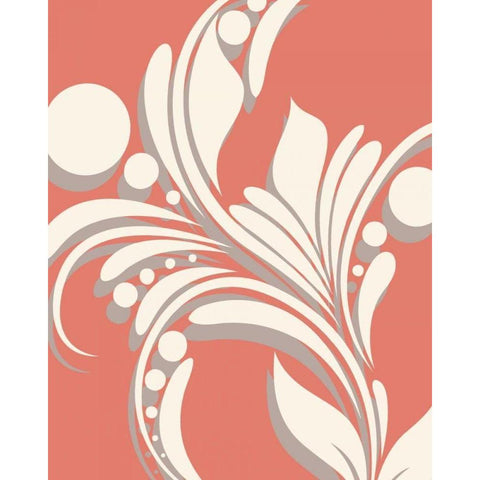 Swirl White Modern Wood Framed Art Print by Robinson, Tamara