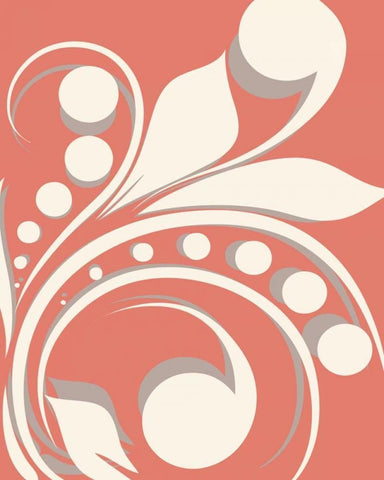 Swirl II White Modern Wood Framed Art Print with Double Matting by Robinson, Tamara