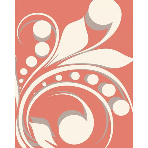 Swirl II Black Modern Wood Framed Art Print with Double Matting by Robinson, Tamara