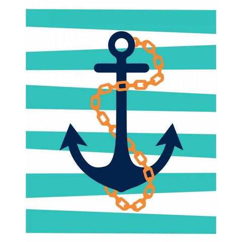 Pirate Anchor II Black Modern Wood Framed Art Print by Robinson, Tamara