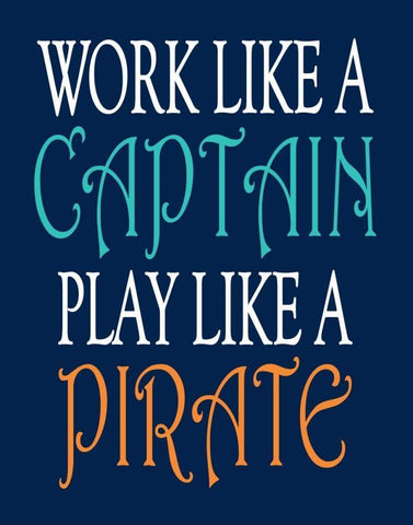 Pirate Quote II Black Ornate Wood Framed Art Print with Double Matting by Robinson, Tamara