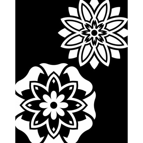 Black and White Mandala III Black Modern Wood Framed Art Print by Robinson, Tamara