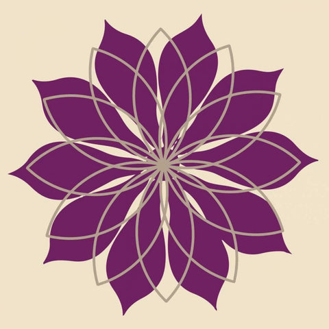 Flower Outline III Black Ornate Wood Framed Art Print with Double Matting by Robinson, Tamara