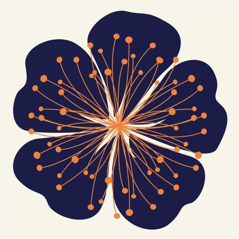 Flower Outline 2E Gold Ornate Wood Framed Art Print with Double Matting by Robinson, Tamara