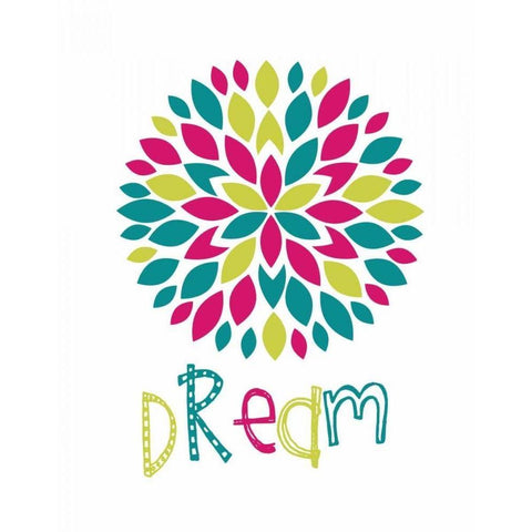 Dream Flower Burst White Modern Wood Framed Art Print by Robinson, Tamara