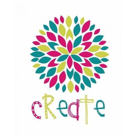 Create Flower Burst Black Modern Wood Framed Art Print with Double Matting by Robinson, Tamara