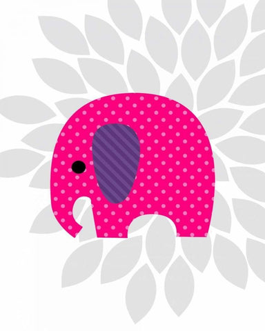 Elephant flower II Black Ornate Wood Framed Art Print with Double Matting by Robinson, Tamara