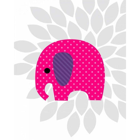 Elephant flower II Black Modern Wood Framed Art Print with Double Matting by Robinson, Tamara