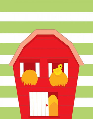 Barn Stripe Black Ornate Wood Framed Art Print with Double Matting by Robinson, Tamara