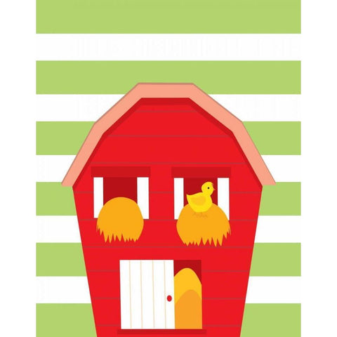 Barn Stripe White Modern Wood Framed Art Print by Robinson, Tamara