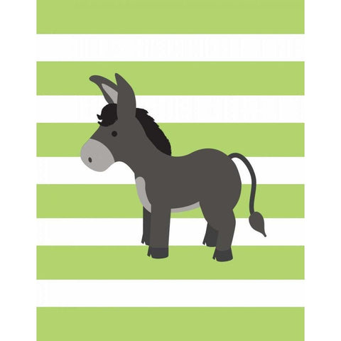 Donkey Stripe Black Modern Wood Framed Art Print by Robinson, Tamara